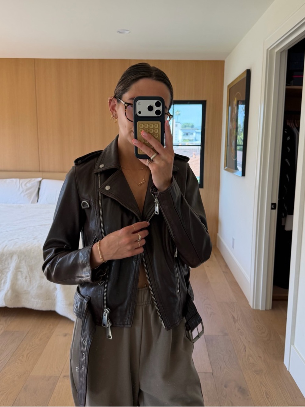All Saints Brown Leather Jacket